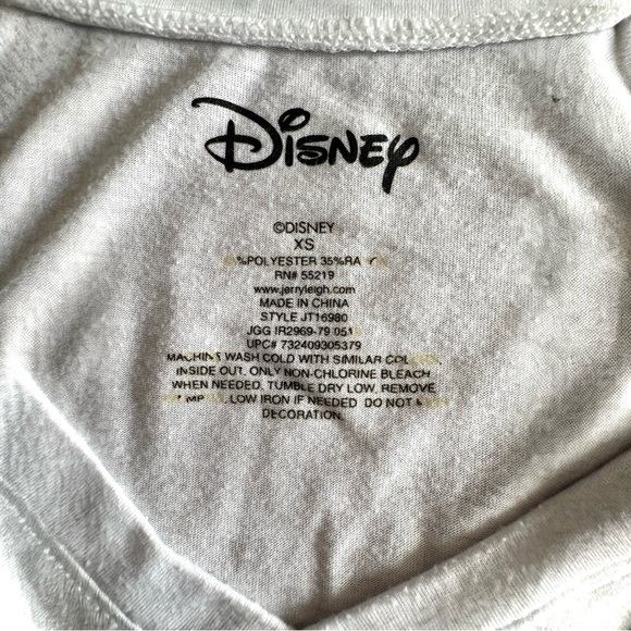 Disney Minnie Mouse Artsy Sketch V-Neck Graphic Tee White, Extra Small - Picture 4 of 5